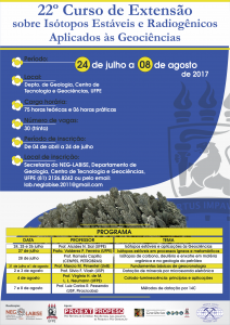 Curso de extensão 2017 Julho  24 a Agosto 8 2017